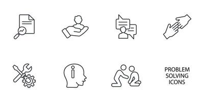 problem solving icons set . problem solving pack symbol vector elements for infographic web