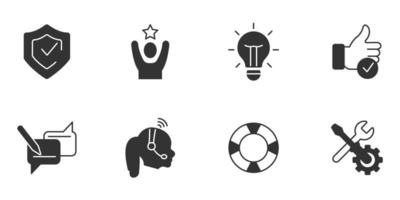 support icons set . support pack symbol vector elements for infographic web