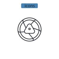 iconos de bola símbolo elementos vectoriales para web infográfico vector