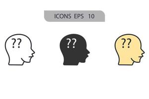 Question Mark icons  symbol vector elements for infographic web