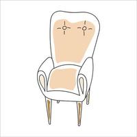 armchair in doodle style vector