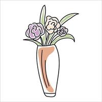 vase with flowers vector