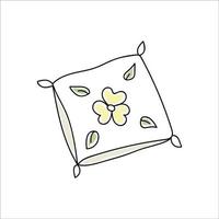 decorative pillow doodle vector