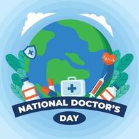 National Doctor Day Background vector