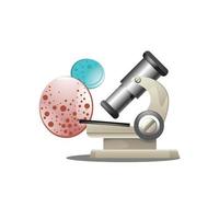 vector illustration of microscope, laboratory, biology. vector design 3 d