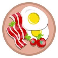 a serving of breakfast food vector