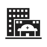 hospital building icon illustration. solid vector design concept that is perfect for websites, apps, banners.