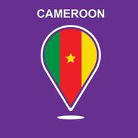 Camerún país bandera vector ilustración, nacionalidad, independencia, viajes, vacaciones, mapa.