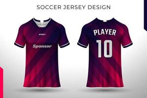 diseño de camiseta en la parte delantera y trasera. diseño deportivo para fútbol, carreras, ciclismo, vector de camiseta de juego.