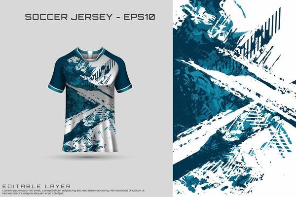 EPS jersey sports shirt vector.Green and white collage pattern