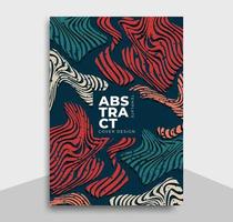 Cover design template in retro wave abstract style vector