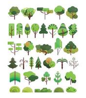 Set of Geometric Trees vector