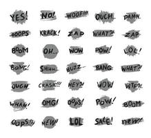 Collection of Blots and Lettering vector