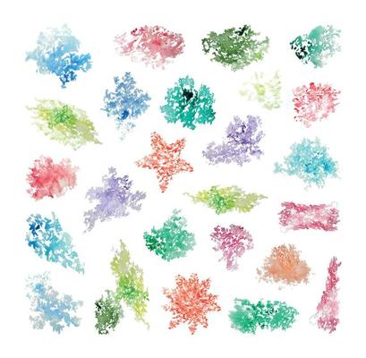 Set of Watercolor Stains
