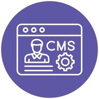 estilo de icono cms vector