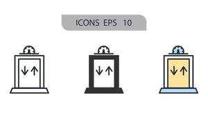 elevator icons  symbol vector elements for infographic web