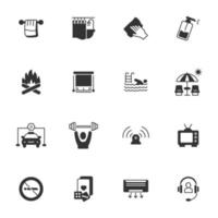 hotel service icons set . hotel service pack symbol vector elements for infographic web