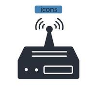 Router icons symbol vector elements for infographic web