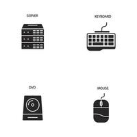 computer components icons set . computer components pack symbol vector elements for infographic web