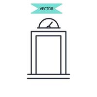 elevator icons symbol vector elements for infographic web