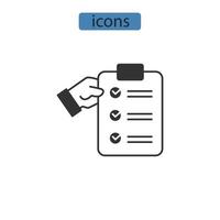 organizador personal iconos símbolo elementos vectoriales para infografía web vector