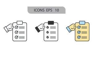 organizador personal iconos símbolo elementos vectoriales para infografía web vector