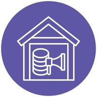 Marketing Data Warehouse Icon Style vector