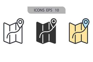 iconos de viaje símbolo elementos vectoriales para web infográfico vector