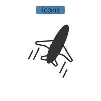 iconos de aviones símbolo elementos vectoriales para web infográfico vector