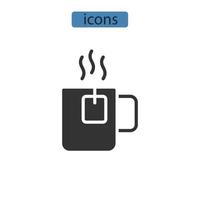 desayuno iconos símbolo elementos vectoriales para infografía web vector