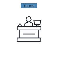 iconos de recepción símbolo elementos vectoriales para web infográfico vector