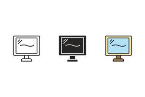 monitor icons symbol vector elements for infographic web