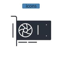 GPU icons symbol vector elements for infographic web