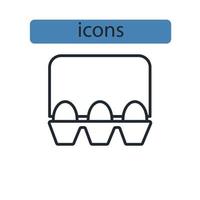 Egg icons symbol vector elements for infographic web