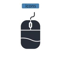 los iconos del ratón simbolizan los elementos vectoriales para la web infográfica vector