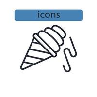 Ice cream icons symbol vector elements for infographic web