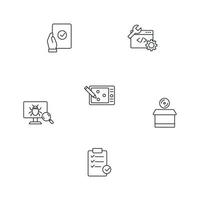 Conjunto de iconos de agilidad de la computadora web empresarial de software de desarrollo ágil. desarrollo ágil software negocio web computadora agilidad paquete símbolo elementos vectoriales para infografía web vector