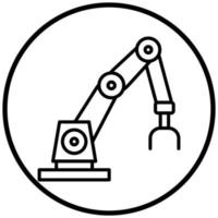 Robot Arm Icon Style vector