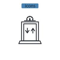 elevator icons  symbol vector elements for infographic web