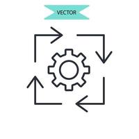 operational icons symbol vector elements for infographic web