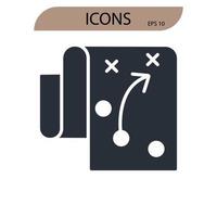 Strategy icons symbol vector elements for infographic web