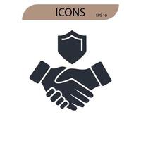 trust icons symbol vector elements for infographic web