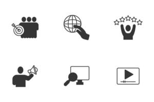 SEM search engine marketing icons set . SEM search engine marketing pack symbol vector elements for infographic web