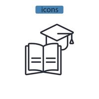 iconos de educación símbolo elementos vectoriales para web infográfico vector