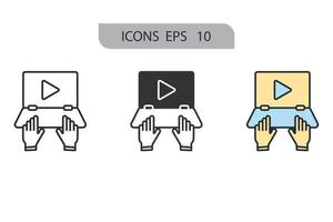 notebook icons  symbol vector elements for infographic web