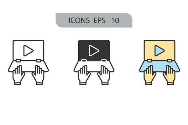 notebook icons  symbol vector elements for infographic web