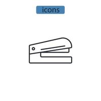 Stapler icons  symbol vector elements for infographic web