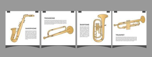 saxophone and Trumpet vector art