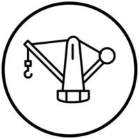 Harbor Crane Icon Style vector