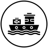 Fishing Boat Icon Style vector